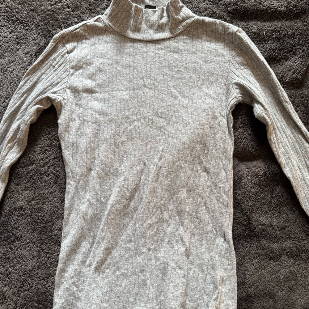 SHEIN Light Gray Cowl Neck Sweater